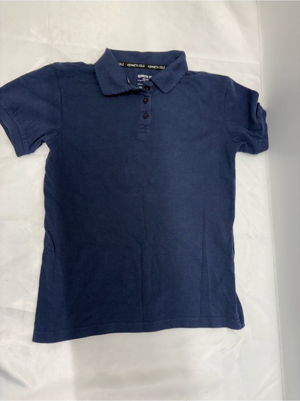 Kenneth Cole Kids Navy Polo Shirt school uniform girls size 14  (large)